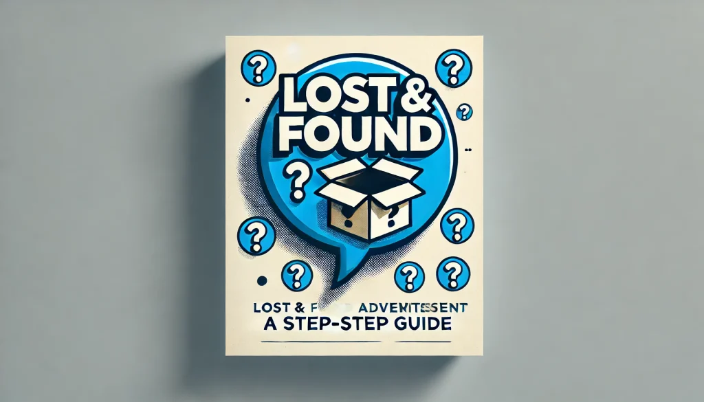 Lost and Found Advertisement: A Step-by-Step Guide