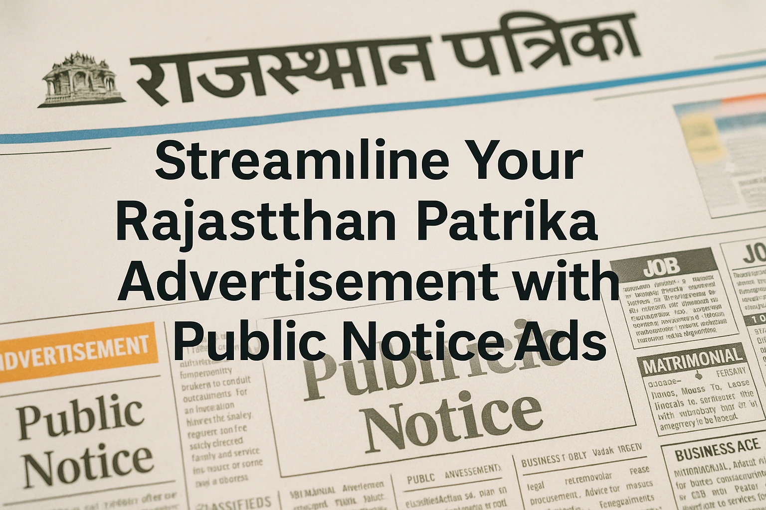Streamline Your Rajasthan Patrika Advertisement with Public Notice Ads