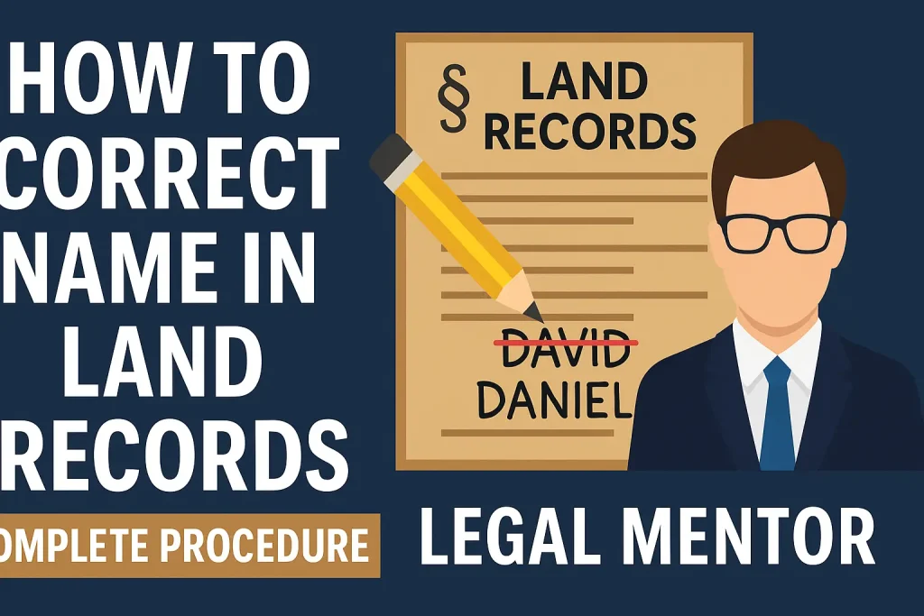 How to Correct Name in Land Records Complete Procedure Name Correction Legal Mentor