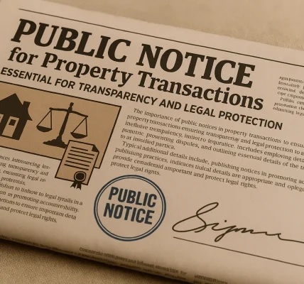 Public Notice for Property Transactions Essential for Transparency and Legal Protection