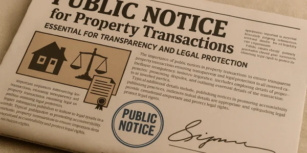 Public Notice for Property Transactions Essential for Transparency and Legal Protection