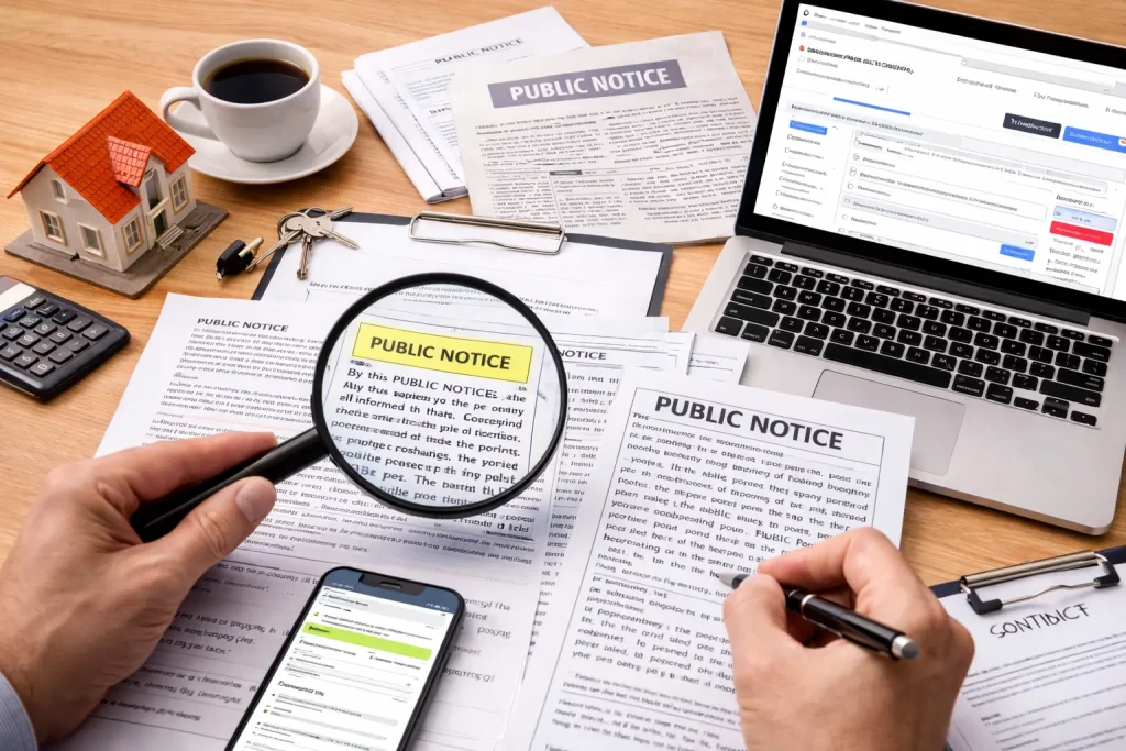 Public Notice Before Purchase of Property – Free Downloadable Formats for Newspaper Ads