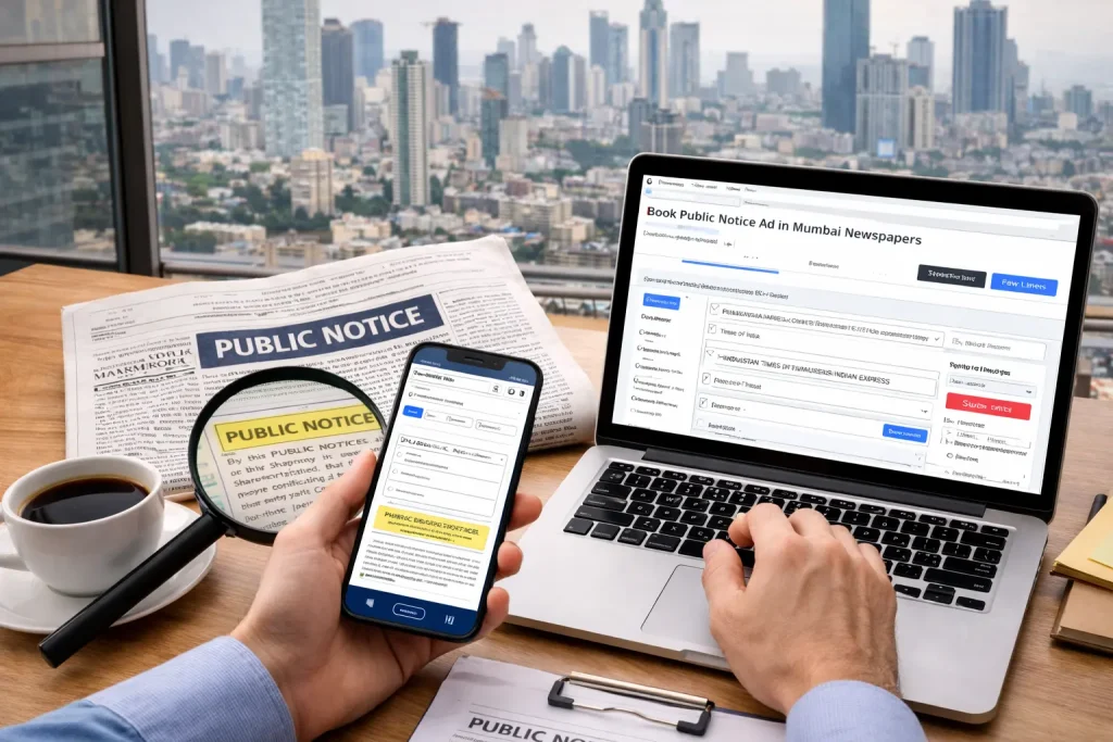 Book Public Notice Ads Online in Mumbai Newspapers