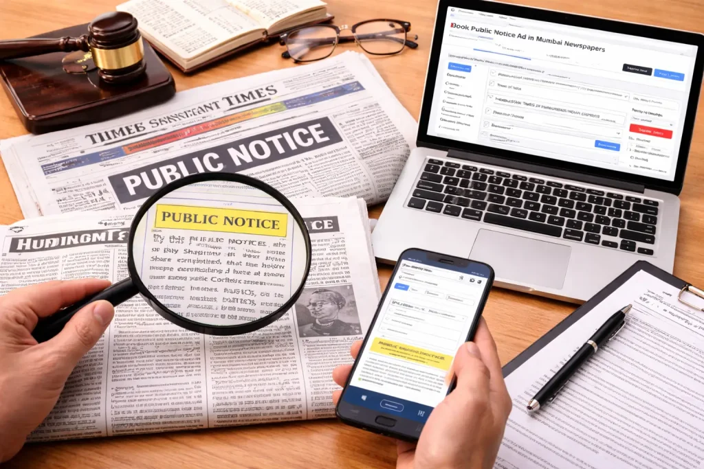 Book Public Notice Ads in Leading Newspapers – Legal & Trusted Publication