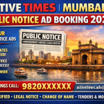Instant Public Notice Ad Booking in Active Times Mumbai
