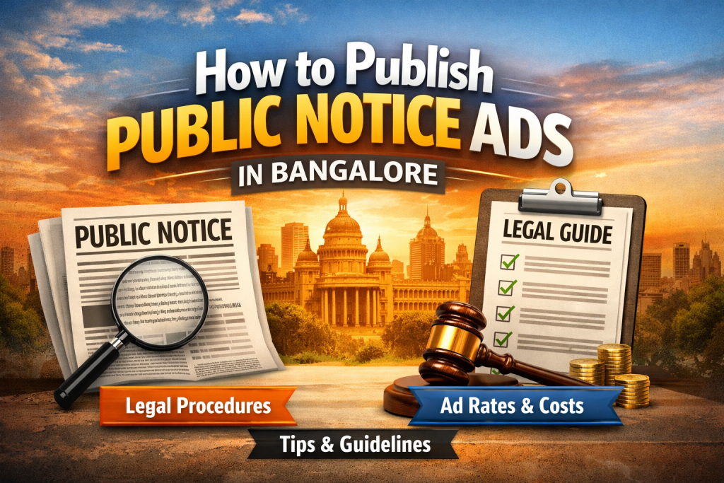 Bangalore Public Notice Ads Guide