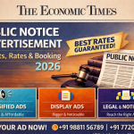 Economic Times Public Notice Advertisement