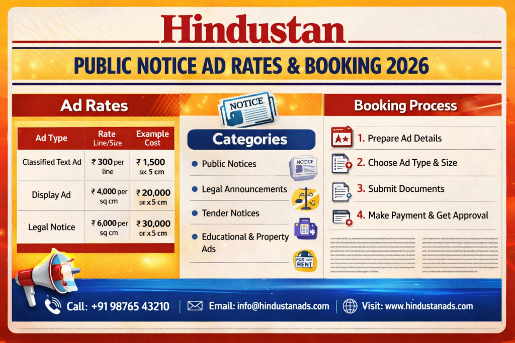 Hindustan Public Notice Advertisement