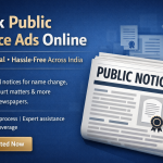 How To Book Public Notice Ad Online India