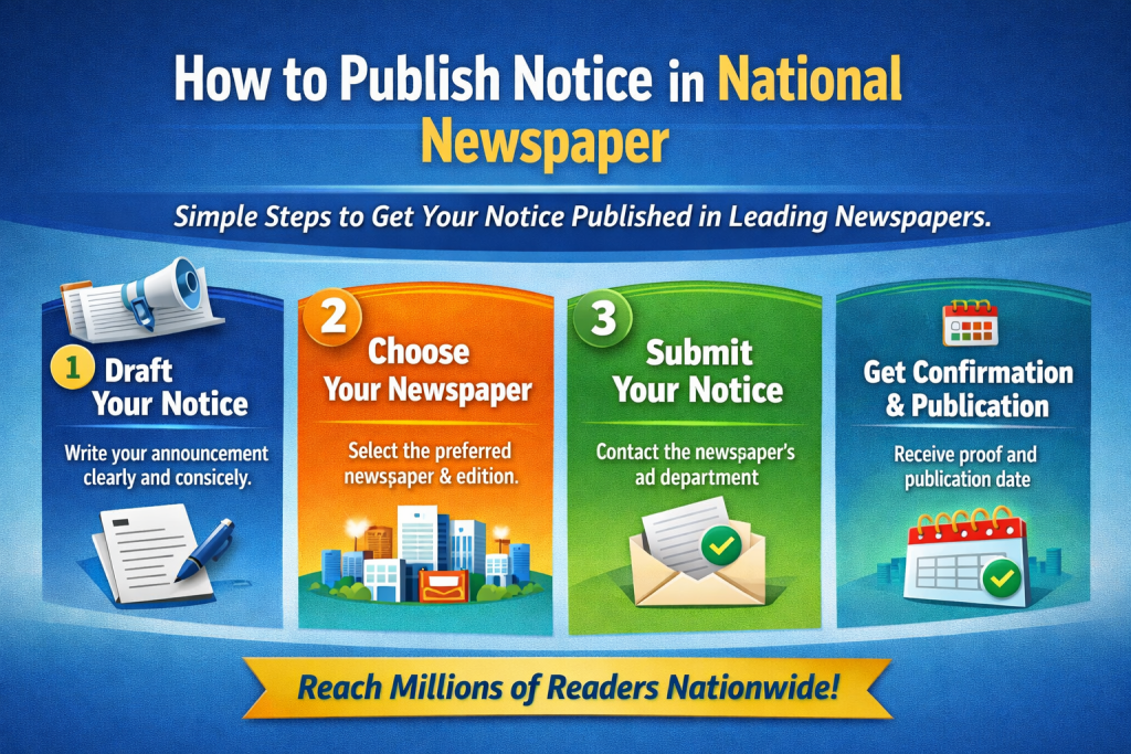 How To Publish Notice In National Newspaper