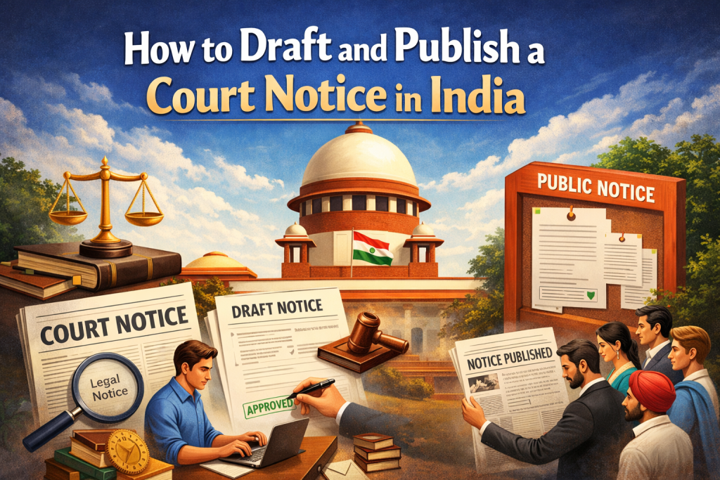 How to Draft and Publish a Court Notice in India Without the Hassle