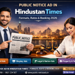 Public Notice Ad in Hindustan Times