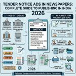 Tender Notice Ads in Newspapers India β Complete Guide 2026 | Rates, Format & Booking