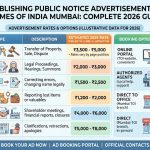 Public Notice Advertisement Rates Times of India Mumbai – Complete 2026 Guide