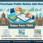 Property Purchase Public Notice Ads Mumbai 2026: Rates from ₹890 & Formats