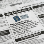 Newspaper Notice Lost Document