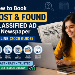 Book Lost And Found Classified Ad Newspaper Online
