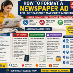 Newspaper Ad Format For Lost Passport Marksheet Documents