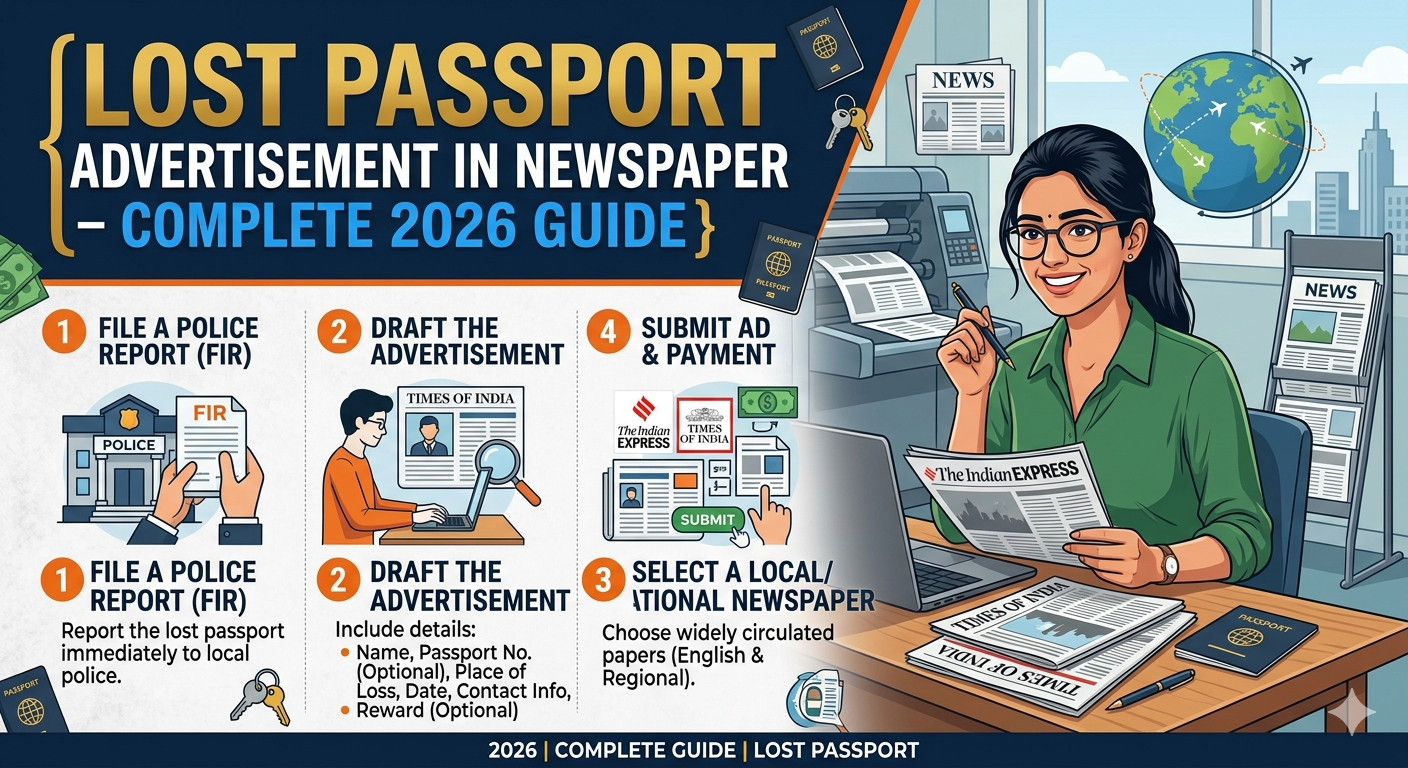 Lost Passport Advertisement Newspaper Guide-2026