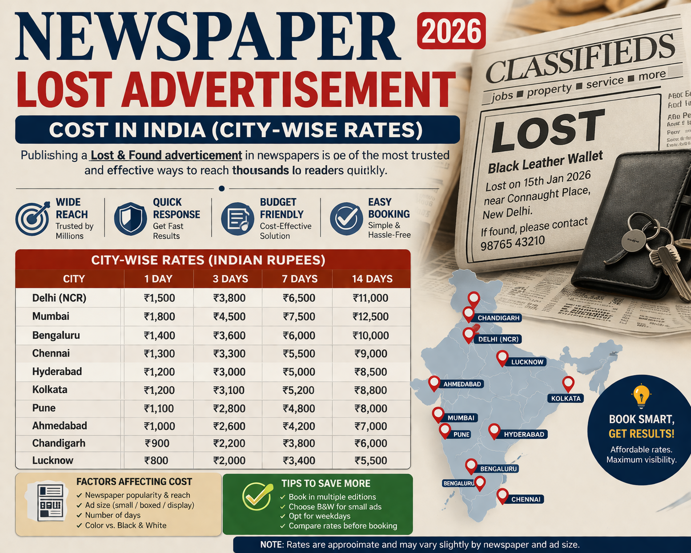 Newspaper Lost Advertisement Cost India-2026