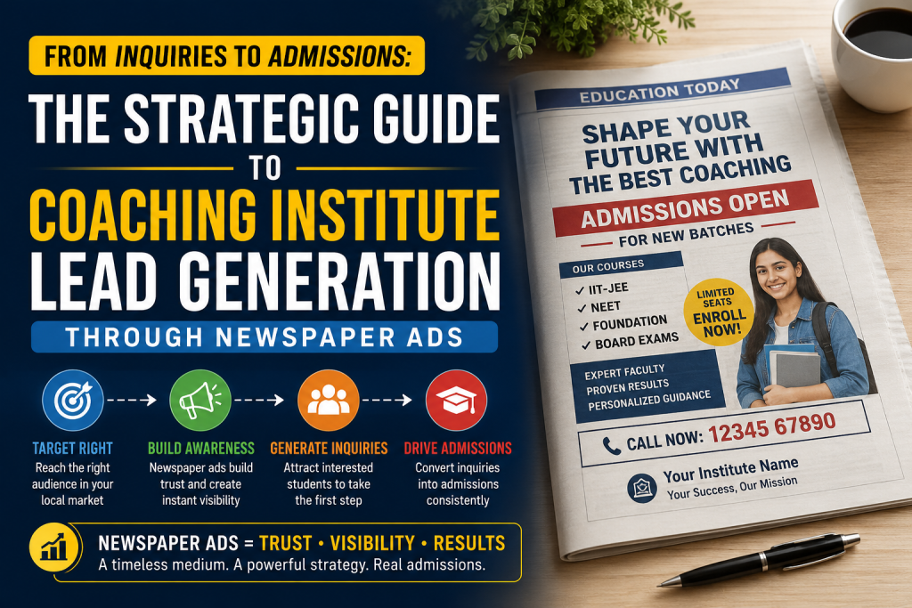 Coaching Class Newspaper Ad Marketing Guide 2026