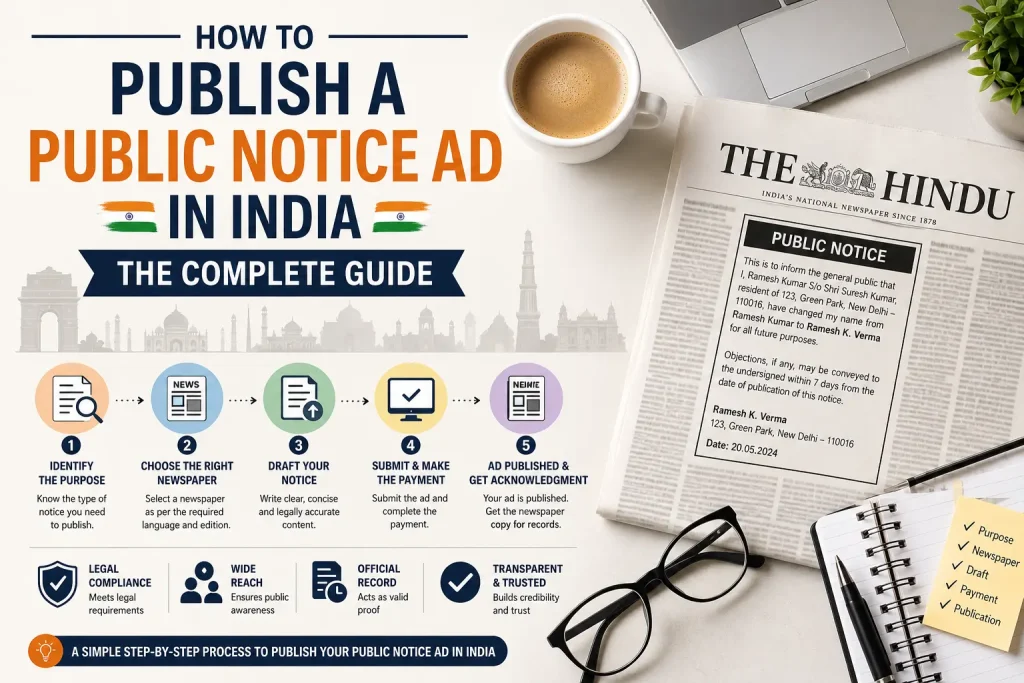 How to Publish a Public Notice Ad in India — The Complete Guide