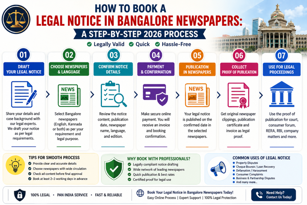 Book Legal Notice Bangalore Newspapers