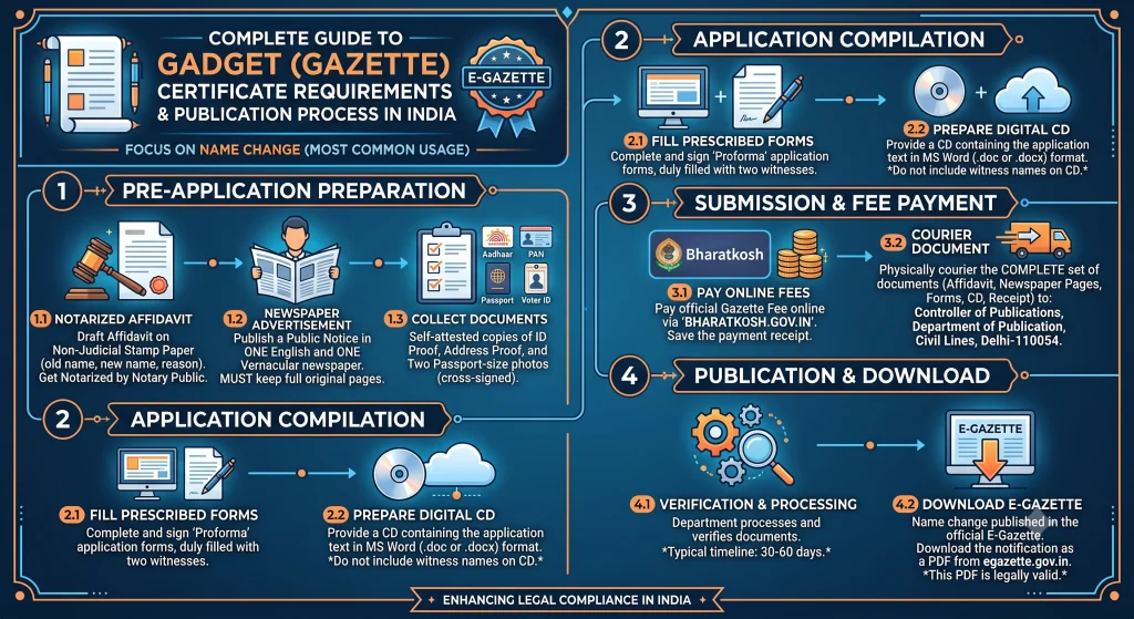Gazette Certificate in India: Requirements & Process 2026
