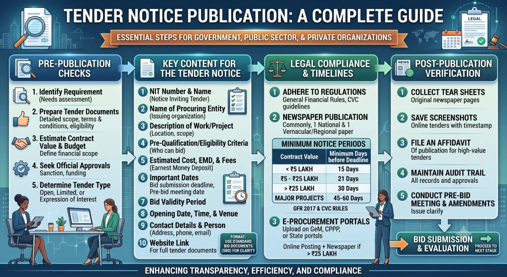 Tender Notice Publication in India: Complete Guide 2026