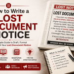 how to write a lost document notice