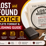 lost and found notice complete format publishing guide
