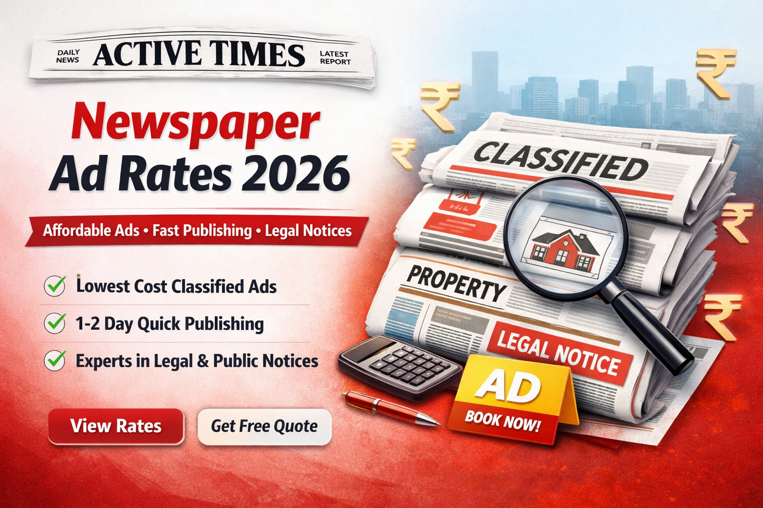 Active Times Newspaper Advertisement