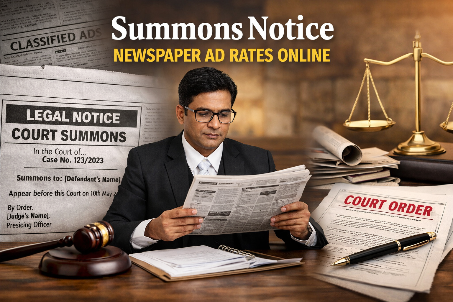 Summons Notice Advertisement in Newspapers