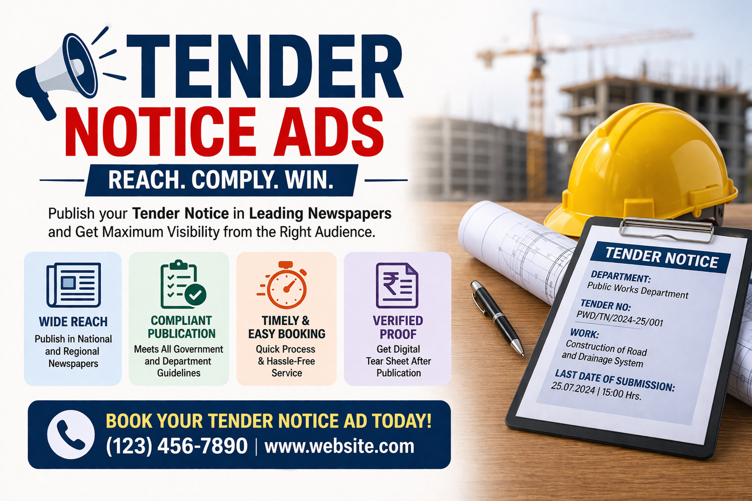 Tender Notice Advertisement in Newspaper